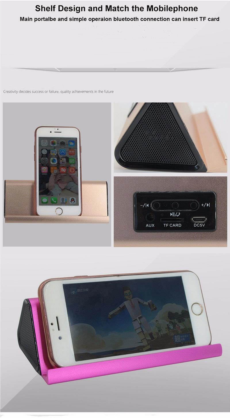 Fineblue Wireless Bluetooth Speaker with Viewing Stand Dock cradle Hifi Enhanced Bass for SmartPhone iPad support TF Card - Silver