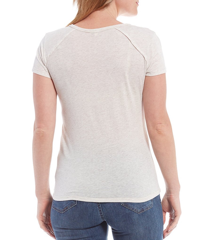 Reba Short Sleeve V-Neck Rodeo Screen Print Tee