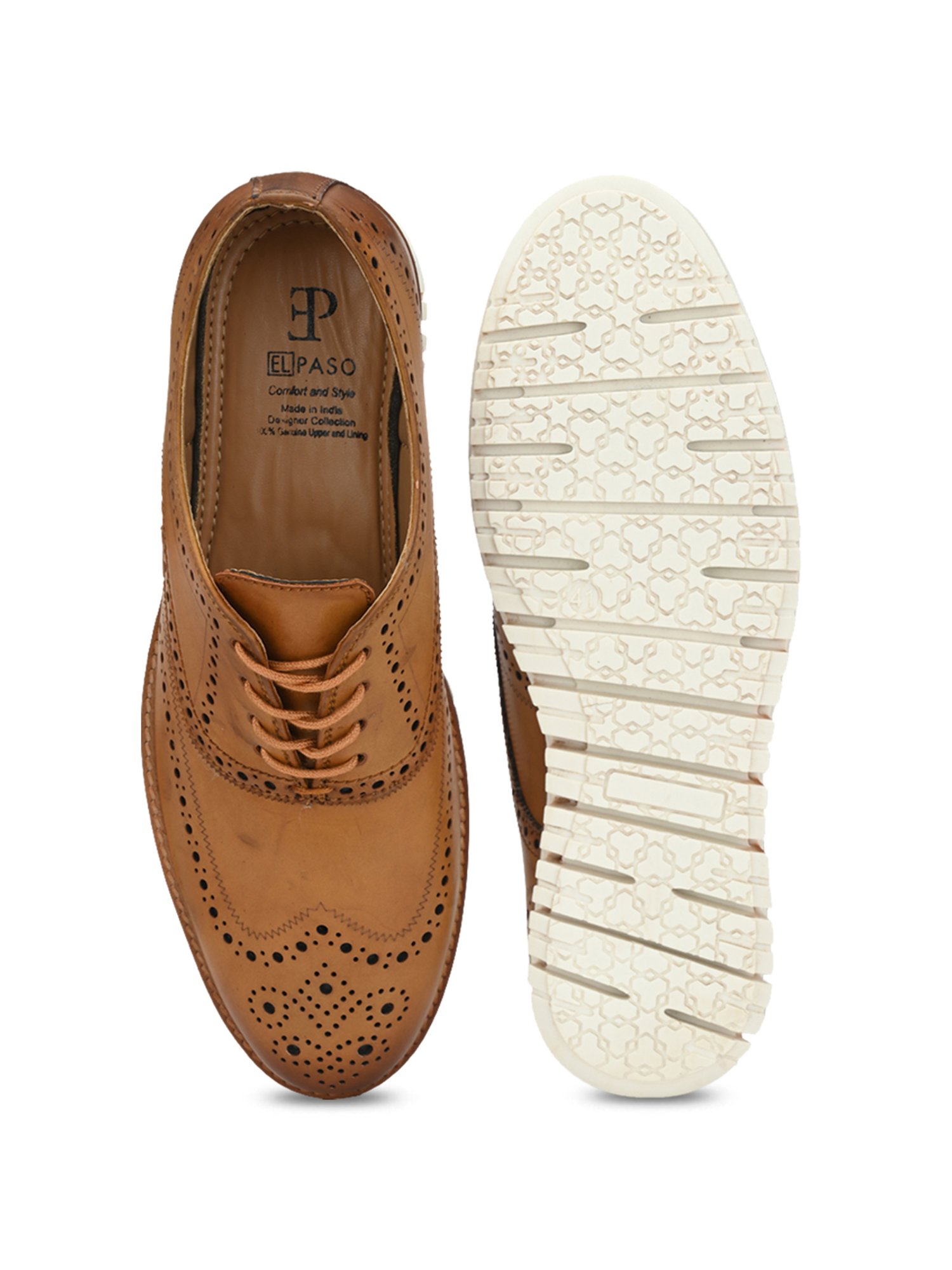 El Paso Tan Brogue Shoes
