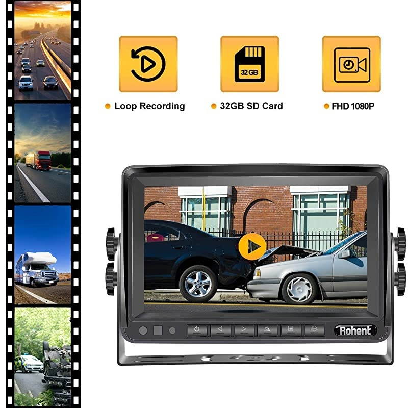 FHD 1080P Digital Wireless Backup Camera with 7quot DVR Monitor HighSpeed Observation System for RVsTrucksTrailersFifth Wheel IP69K Waterproof Super Night Vision Guide Lines DIY