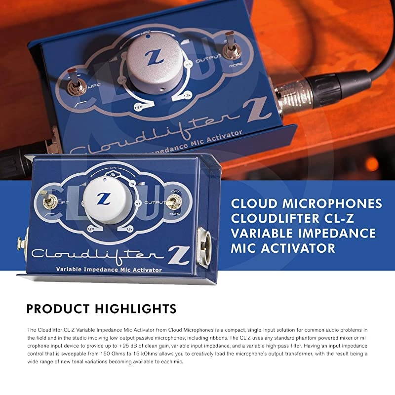Cloudlifter CL-Z Mic Activator with Vari-Z and Vari-HPF Bundle with Xpix XLR Cables