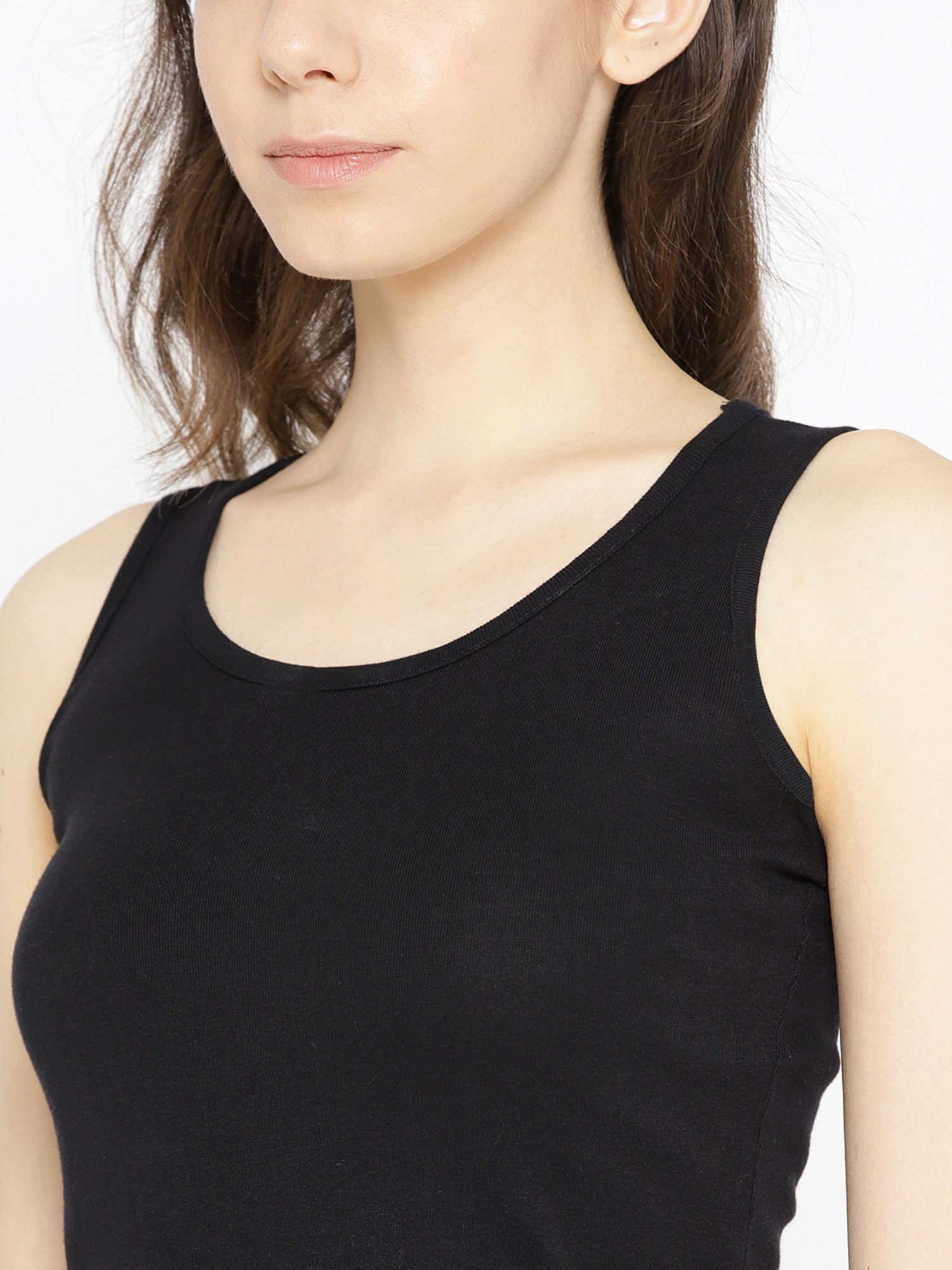 Lady Lyka Multicolor Cotton Camisole (Pack Of 2)