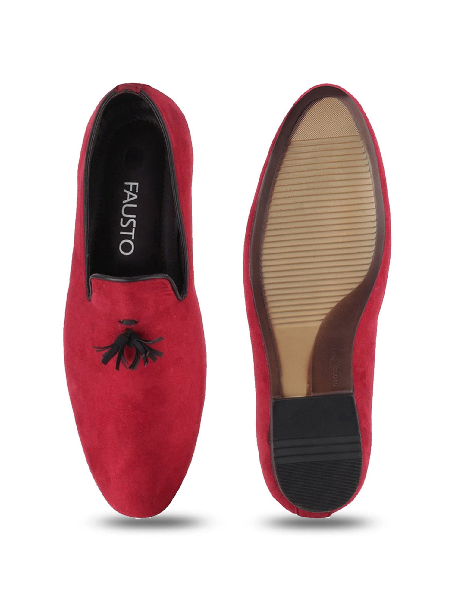 Fausto Men's Red Casual Mocassins