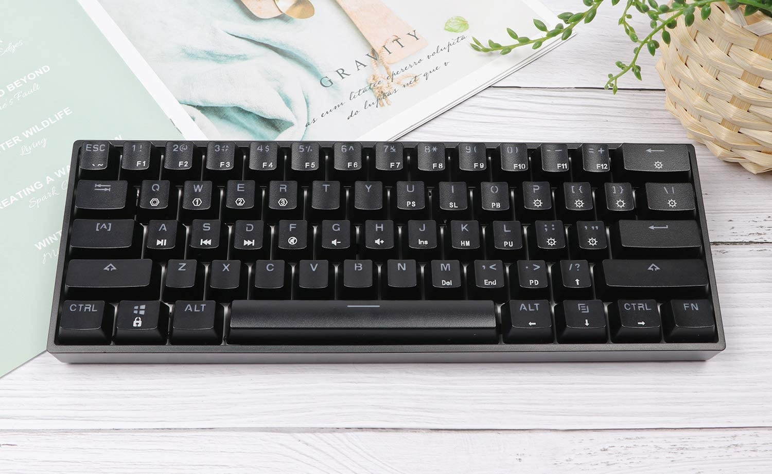 EPOMAKER SKYLOONG GK61S SK61S 61 Keys Hot Swappable 60% Mechanical Keyboard with RGB Backlit, ABS Keycaps, 1900mAh Battery for Win/Mac/Gamers