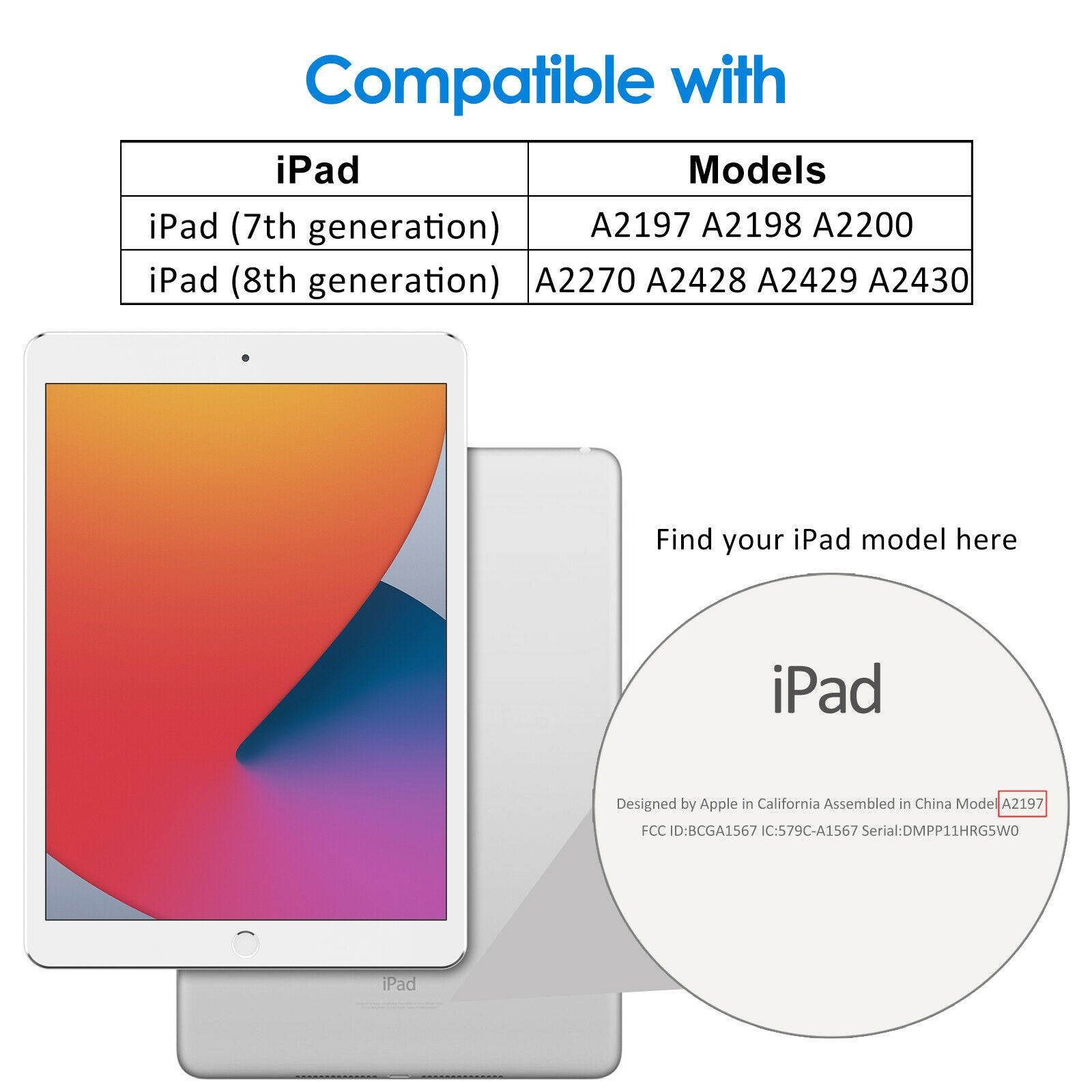 JETech Case for New iPad 8th/7th Gen 2020/2019 10.2-Inch with Pencil Holder