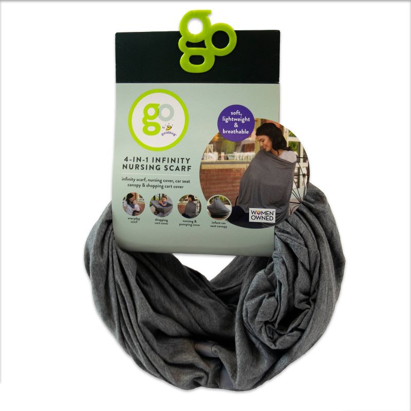 GO By Goldbug 5-in-1 Multi Use Cover And Nursing Scarf - Gray