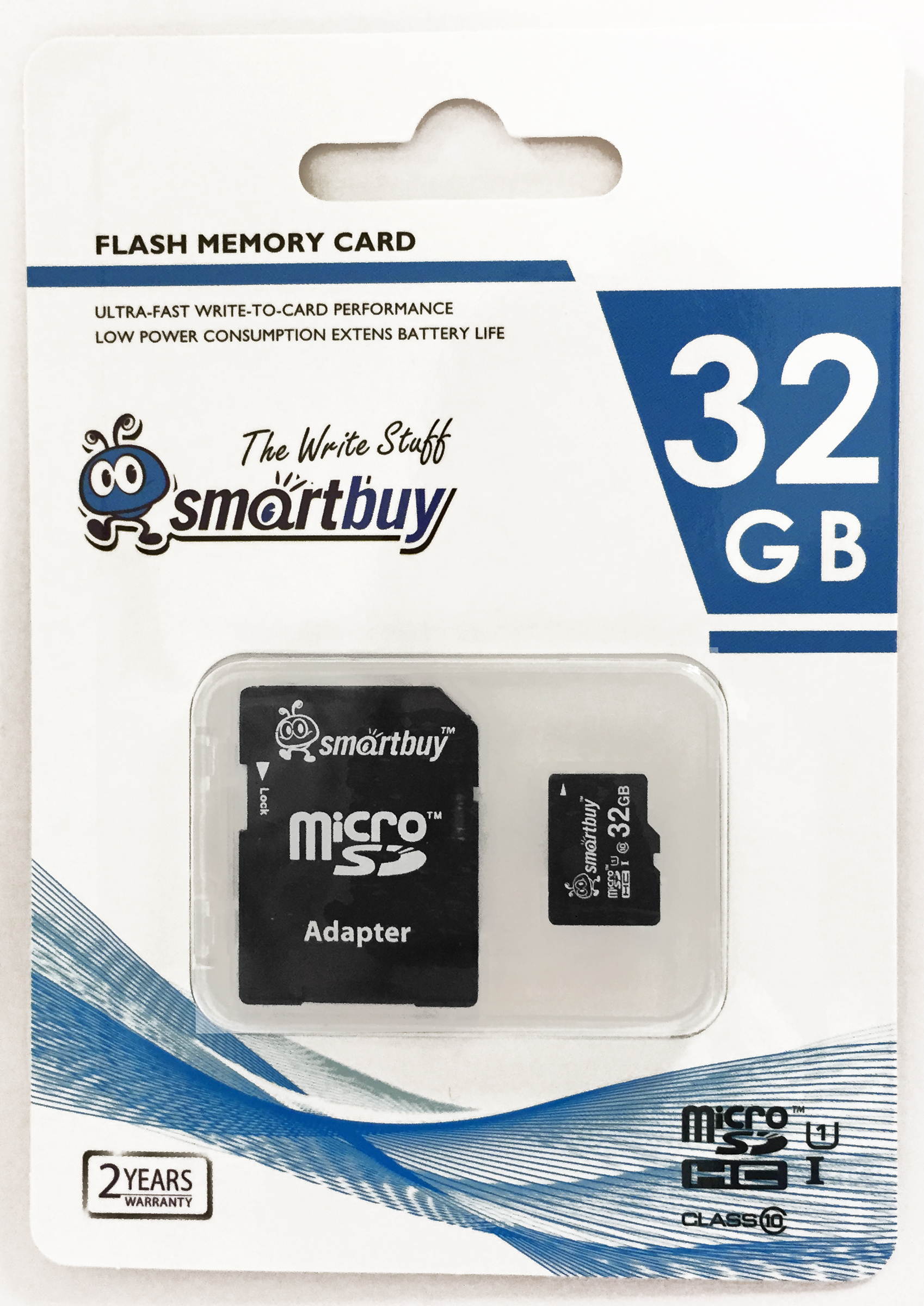Smartbuy Micro SDHC Class 10 TF Flash Memory Card SD HC C10 Ultra U1 UHS-I HD For Camera Mobile Phone Tab GPS MP3 TV + Adapter + Mini Case (16GB - 2 Packs)