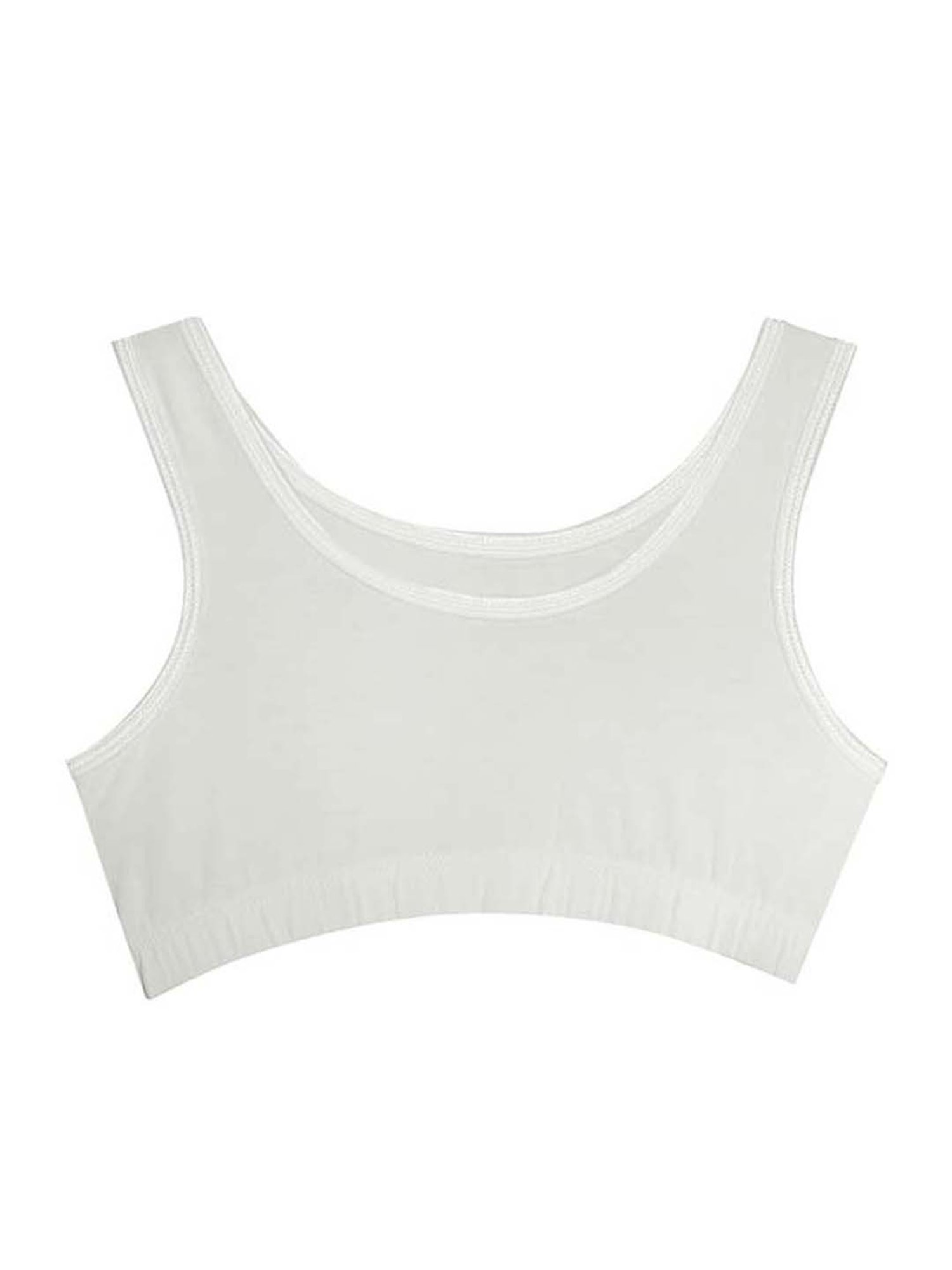 Tiny Bugs Kids White Cotton Printed Sports Bra