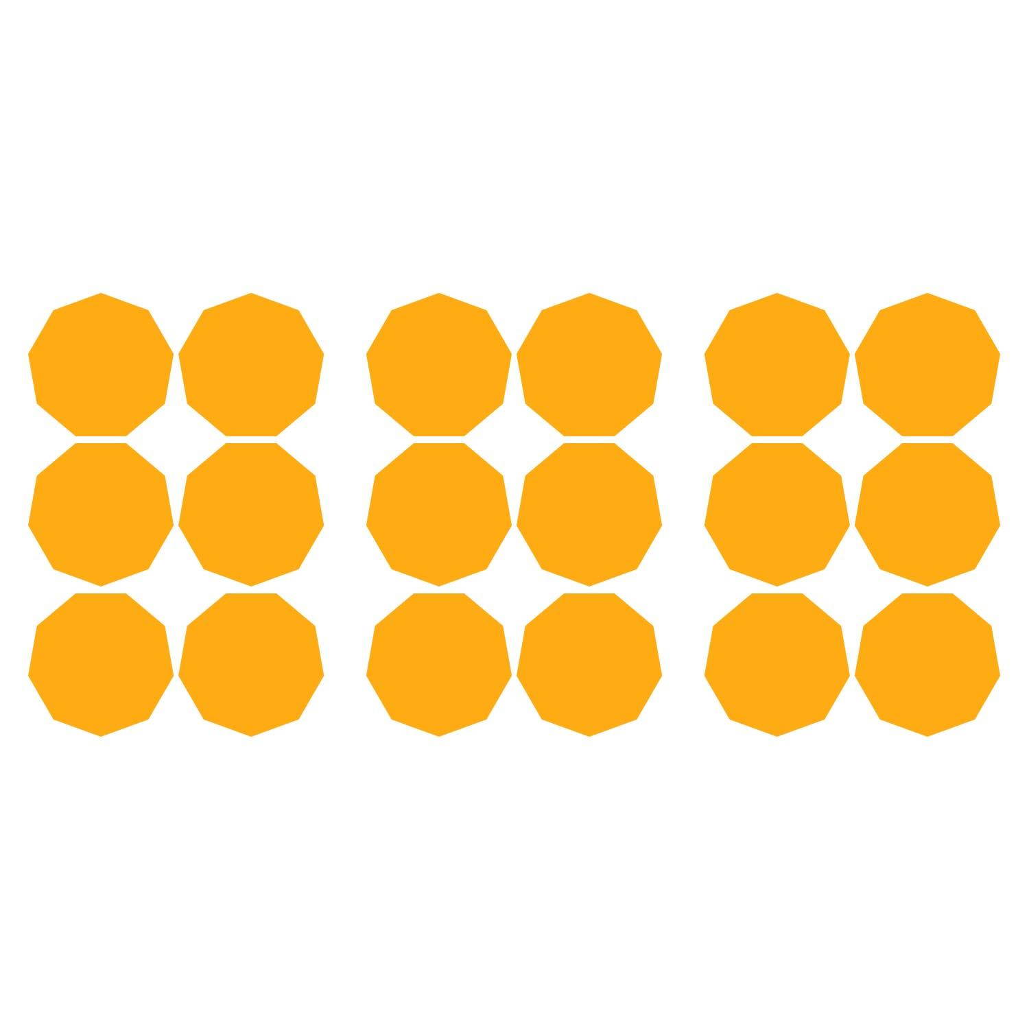 LiteMark 2 Inch Blue Nonagon Decals - Pack of 80