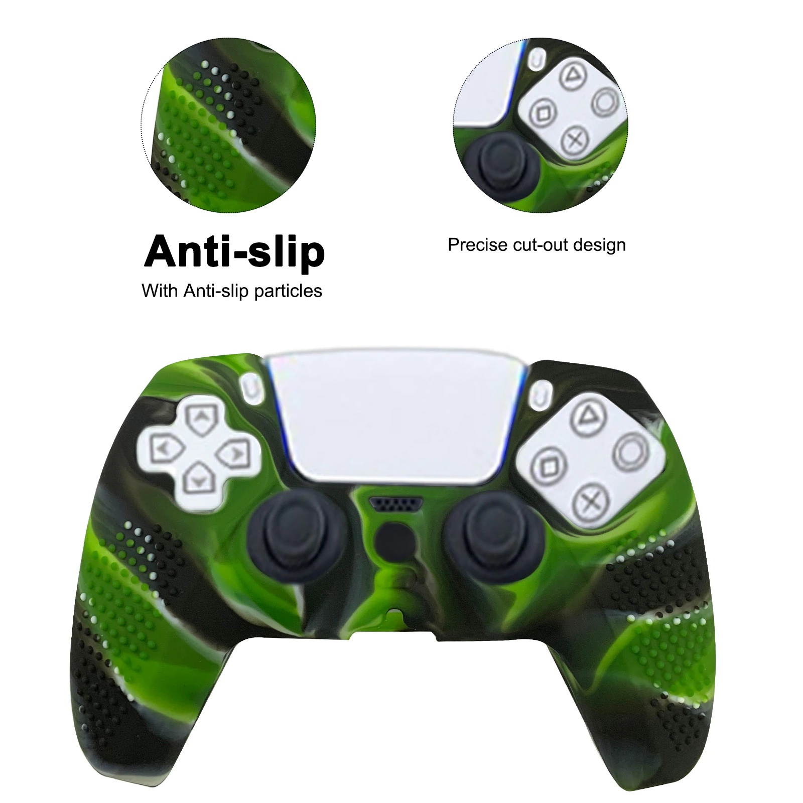 Replacement Cover for PS5 Gamepad Silicone Case Dustproof Anti-slip Particle Protective Case for Sony PlayStation PS5 Controller