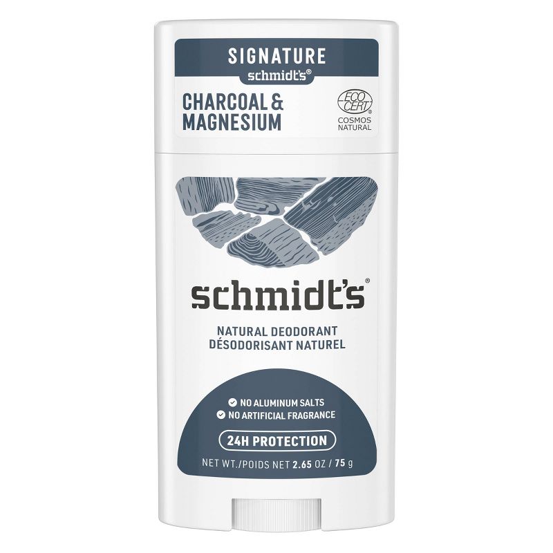 Schmidt's Charcoal + Magnesium Aluminum-Free Natural Deodorant Stick - 2.65oz