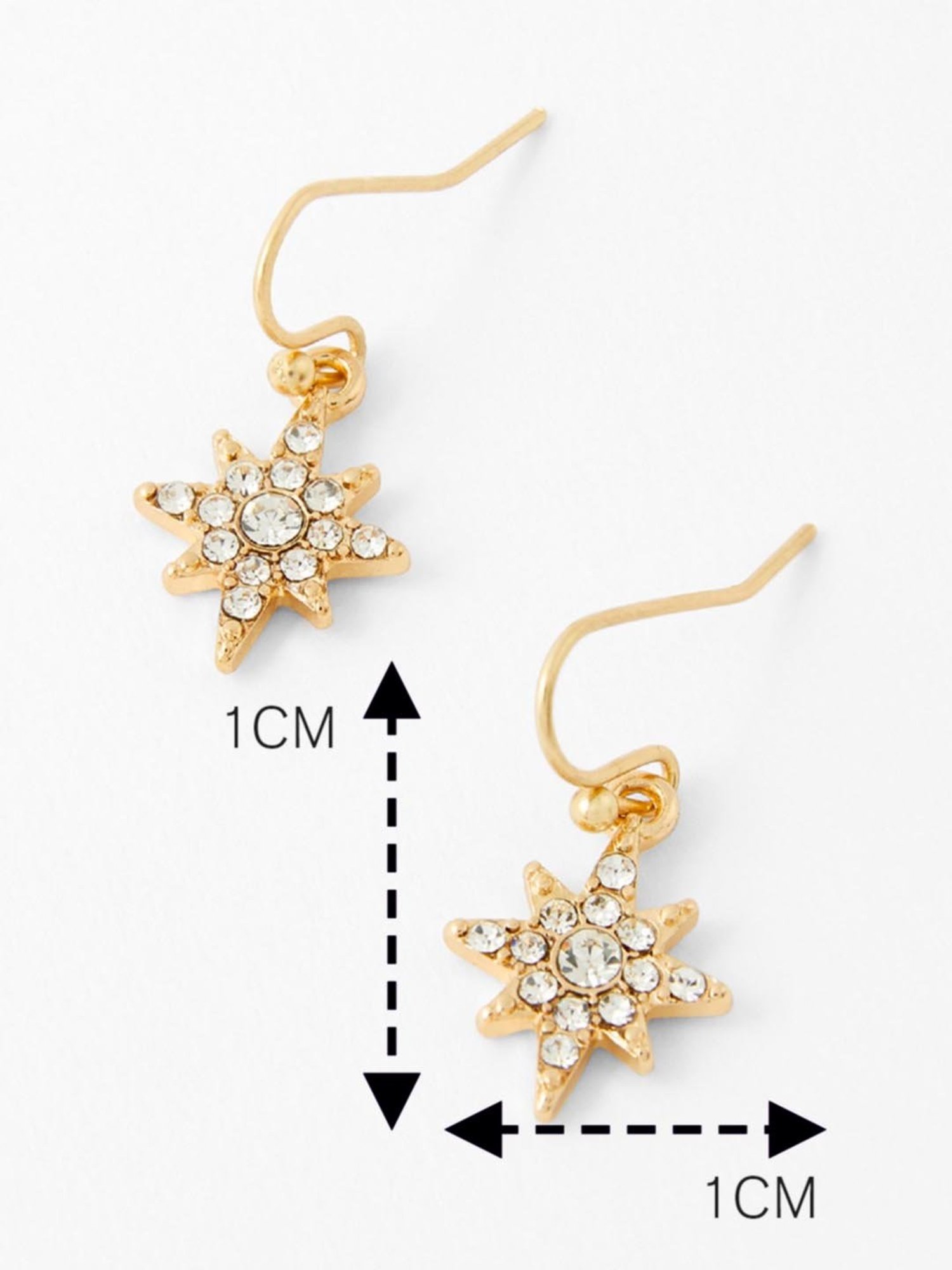 Accessorize London Star Golden Drop Earrings