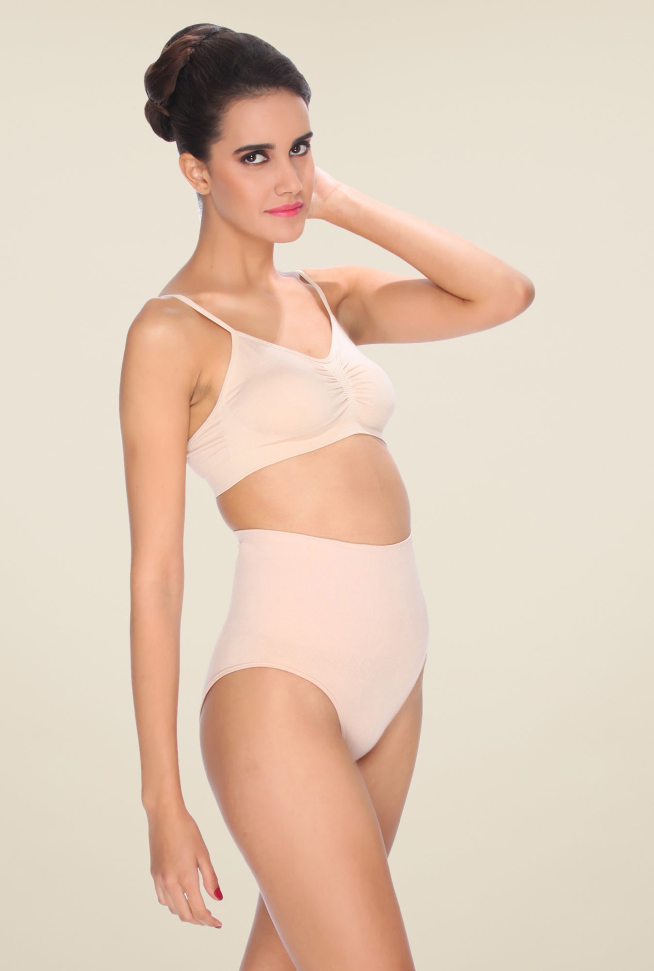 C9 Beige Solid Shapewear Bottom