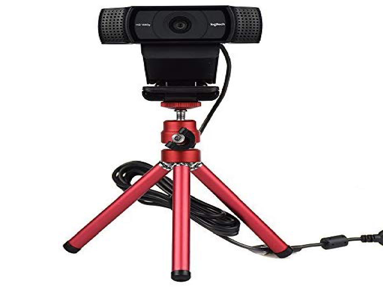 High Performance Webcam Tripod, Lightweight Mini Webcam Tripod for Logitech Webcam C920 C920S C922 C270 C615 Small Camera Tripod Mount Cell Phone Holder Stand