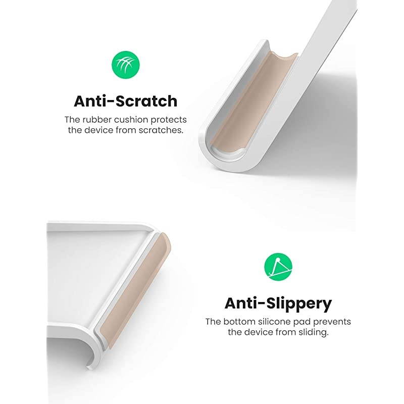 Cell Phone Stand Holder for Desk Adjustable Compatible for iPhone 12 Pro Max 11 SE XS XR 8 Plus 6 7 Samsung Galaxy Note20 S20 S10 S9 S8 Android Smartphone Mobile Phone Dock Foldable White