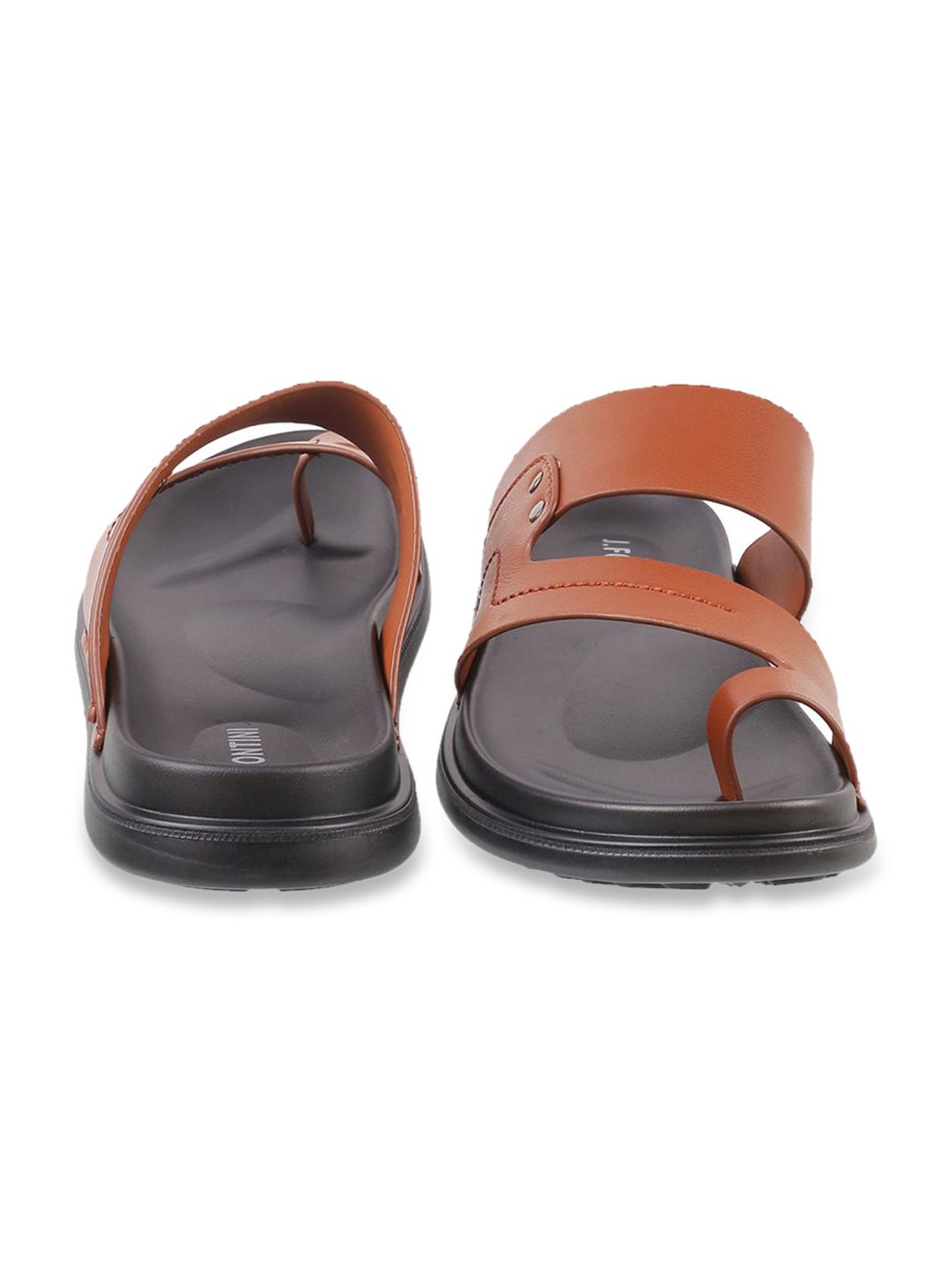 J. Fontini by Mochi Men's Tan Toe Ring Sandals