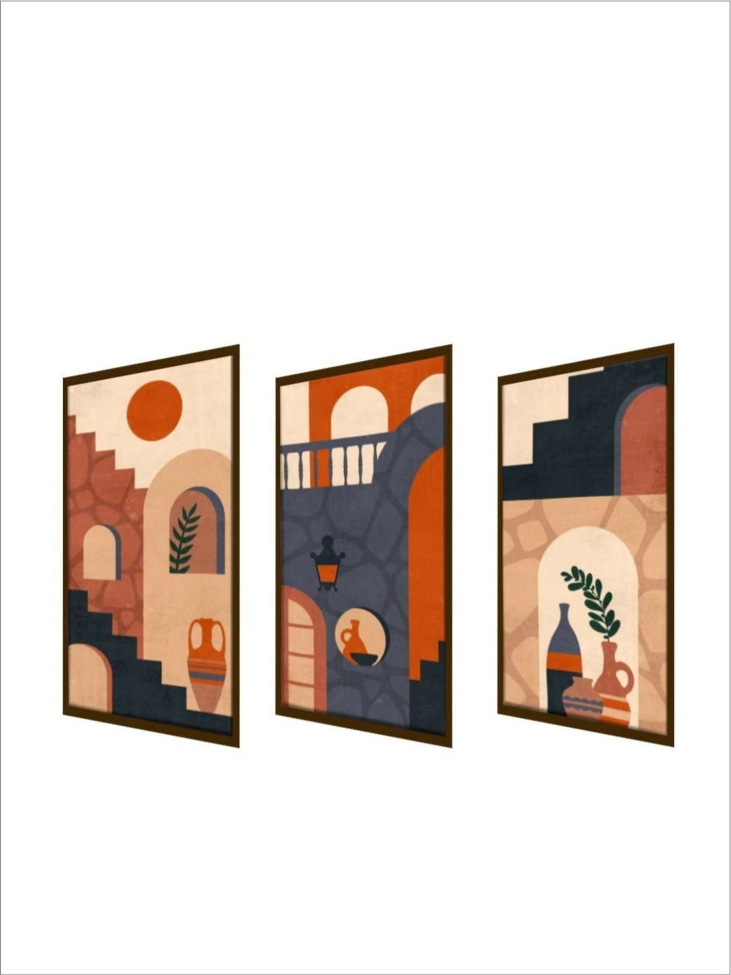 The Art House Abstract Multicolor Canvas Painting