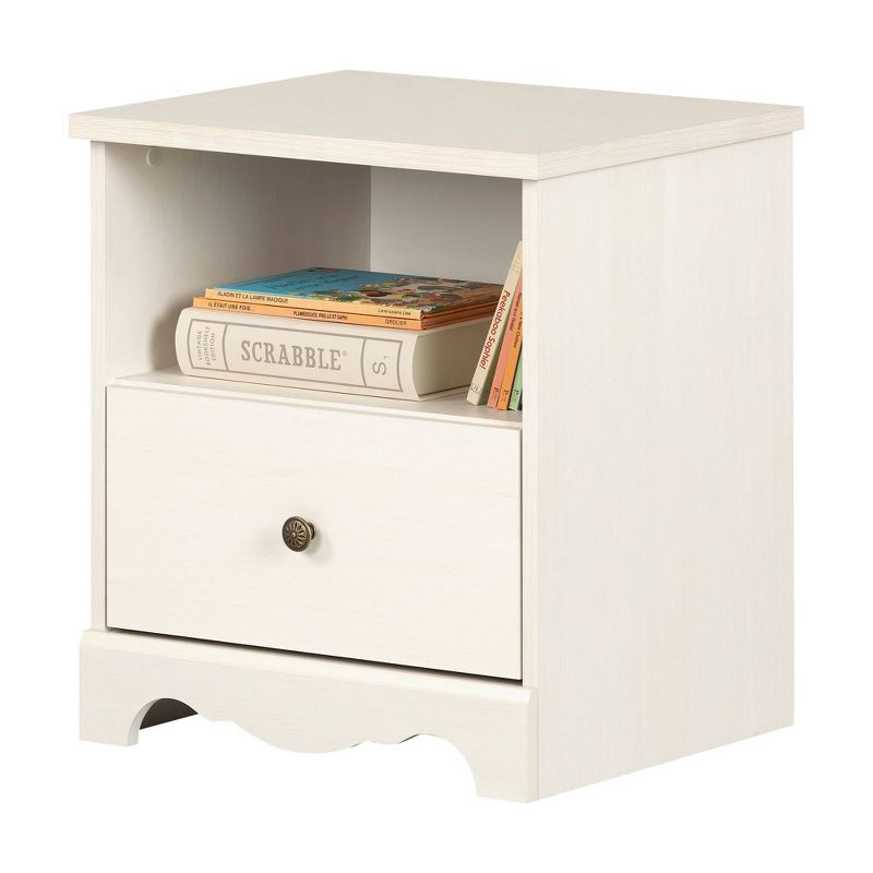 Lyara 1 Drawer Nightstand White Wash - South Shore