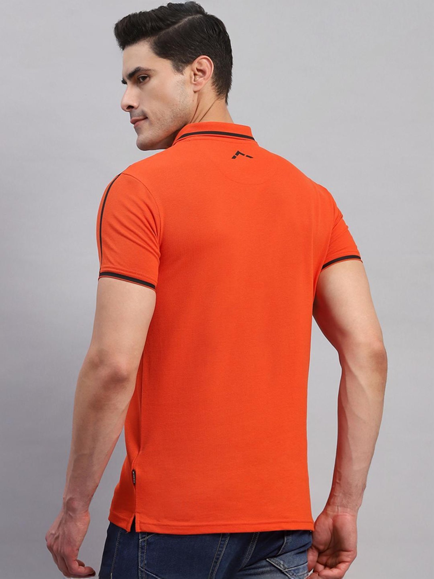 Rock.it Rust Cotton Regular Fit Polo T-Shirt