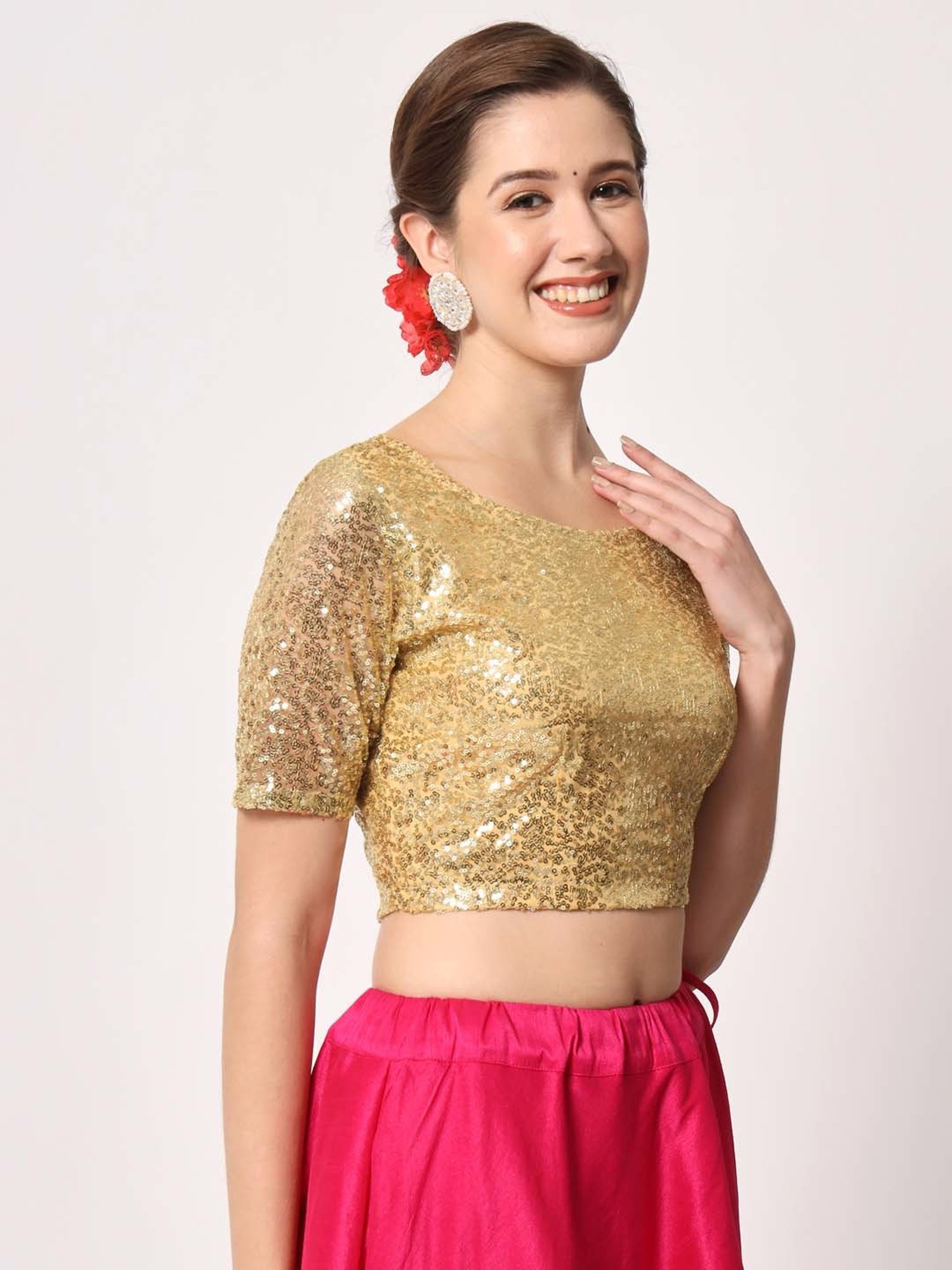 studiorasa Golden Embellished Blouse