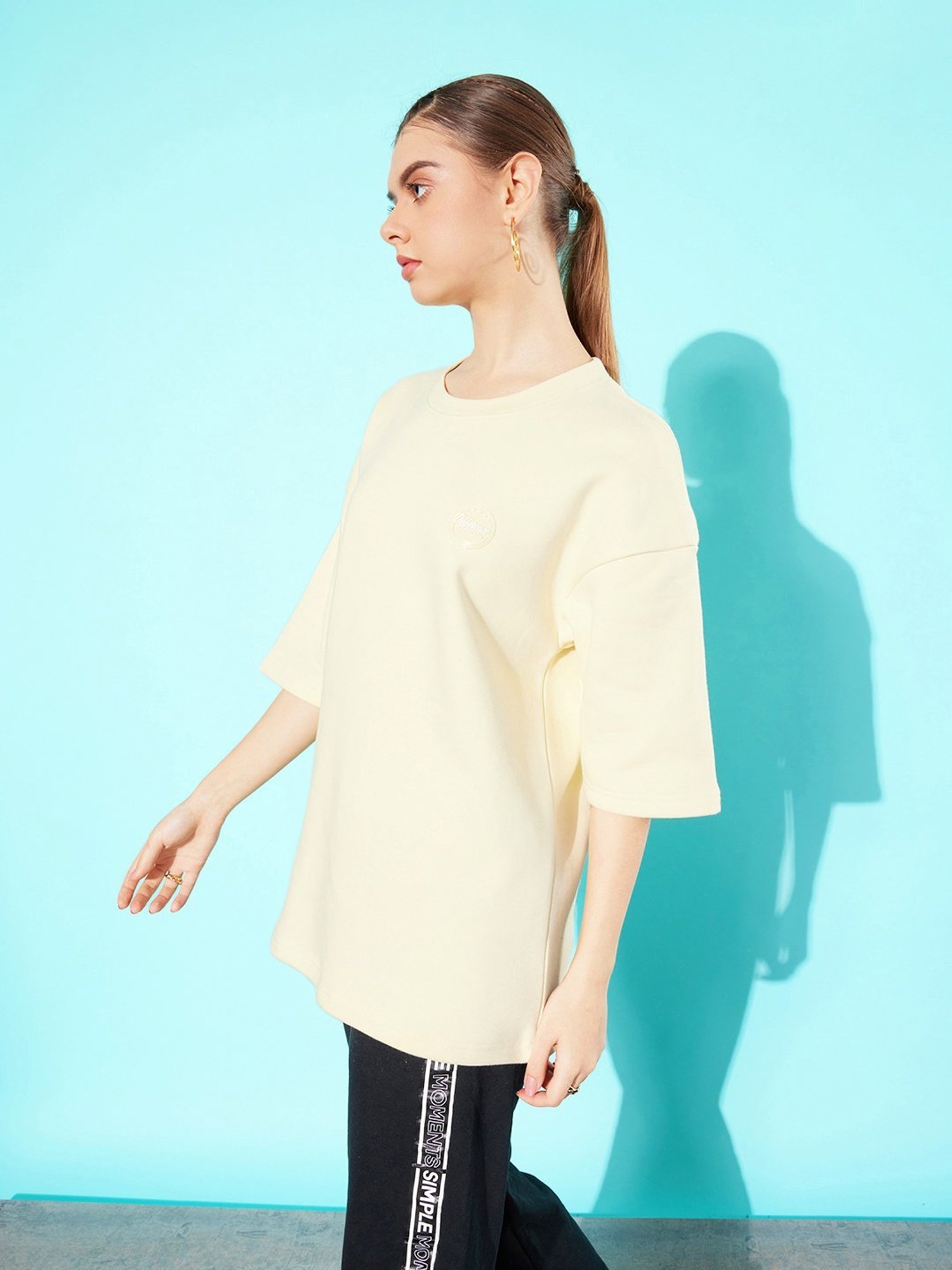 Difference of Opinion Off White Fleece Oversized Sweatshirt