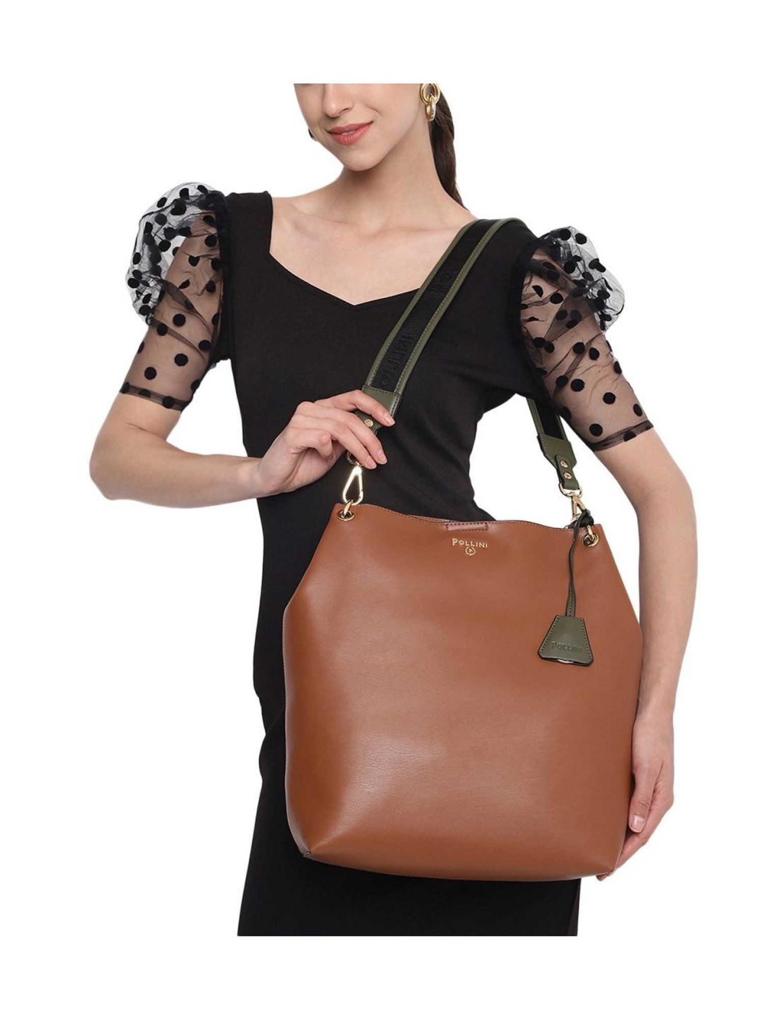 Pollini Brown Large Shoulder Bag