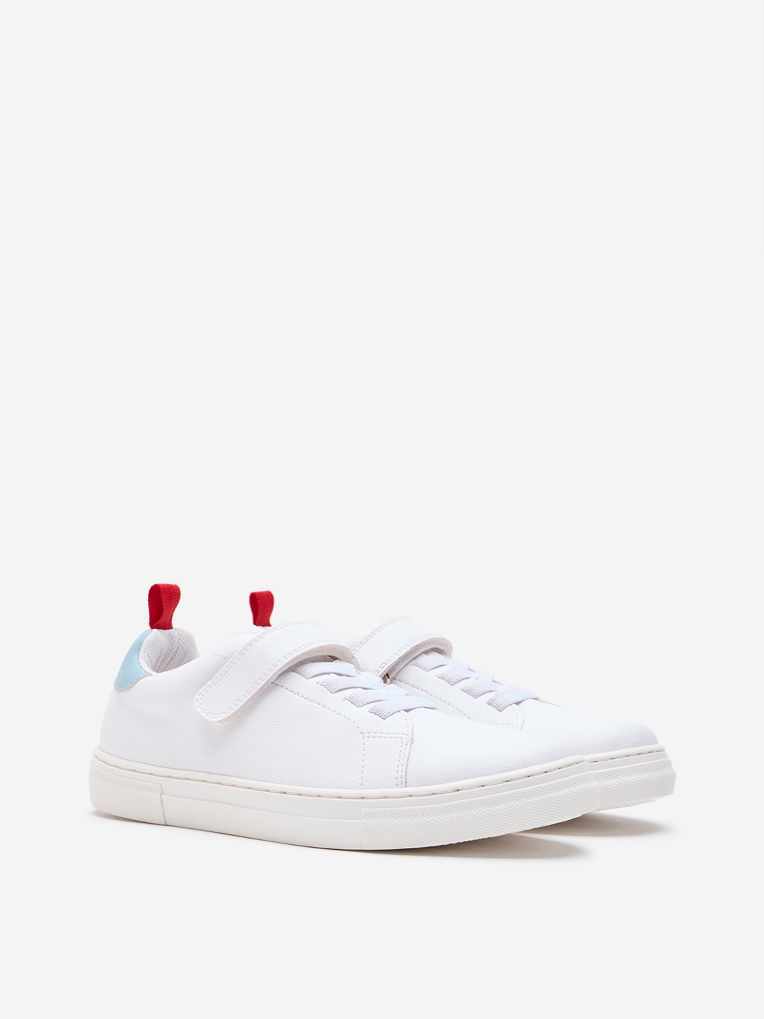 Yellow by Westside White Lace-Up Velcro Shoes