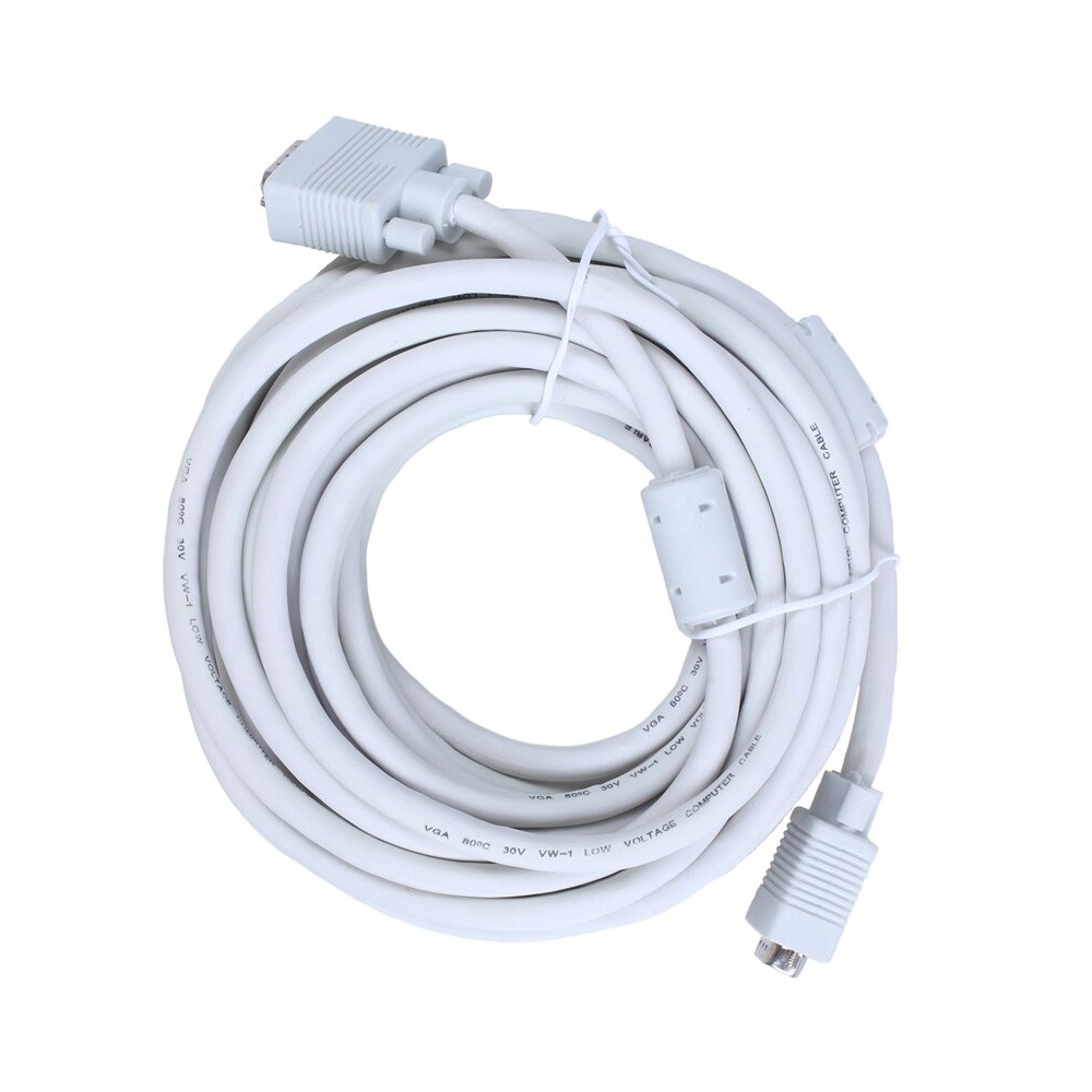 axGear 130 Ft VGA to VGA Male to Male Cable M-M 15pin SVGA Monitor LCD LED WIRE 40M