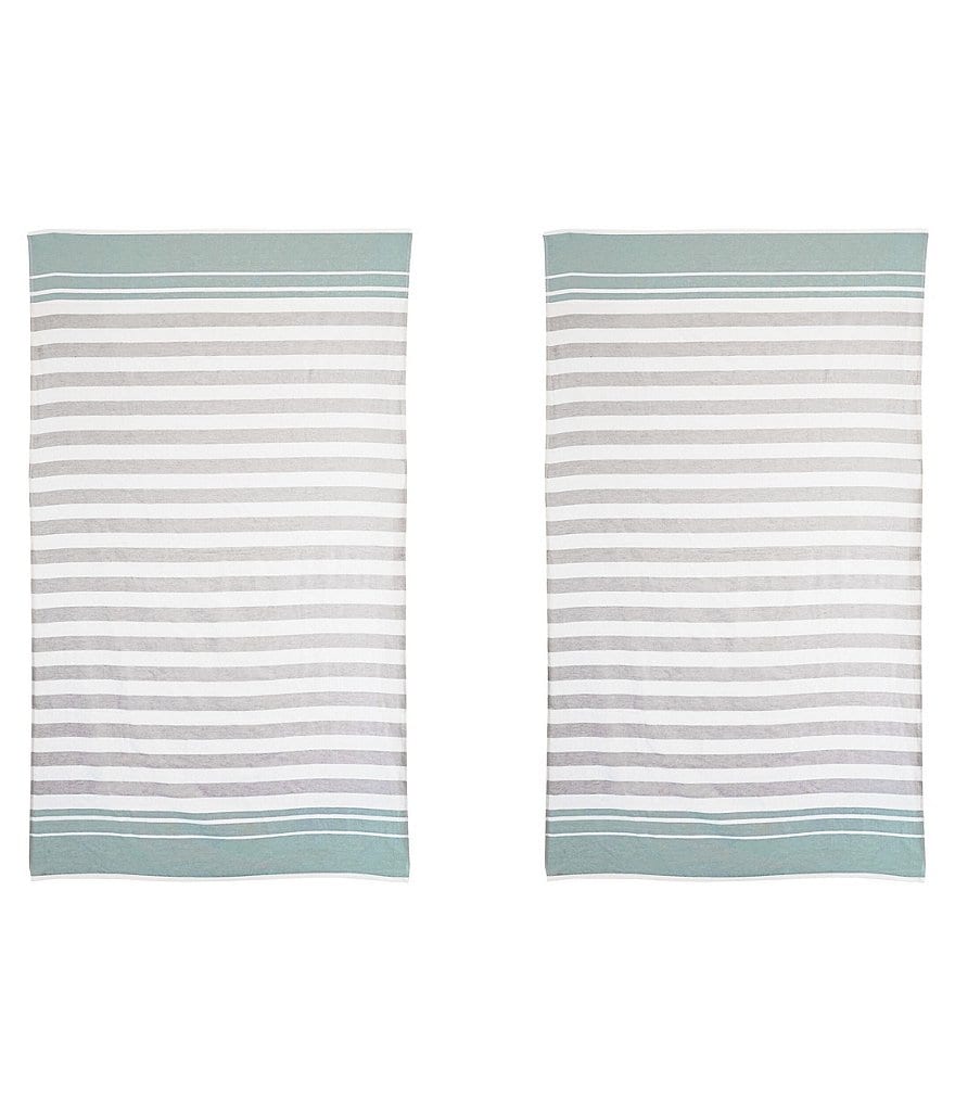 Vera Wang Stripe 2-Piece Beach Towel Set