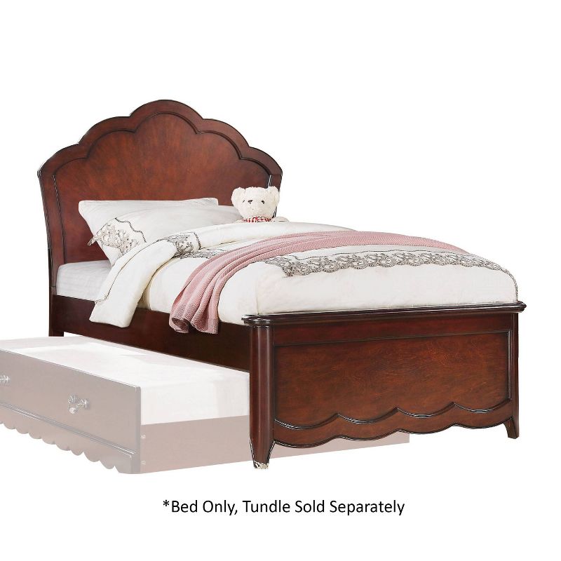 Twin Cecilie Kids' Bed with Panel Headboard Cherry - Acme Furniture