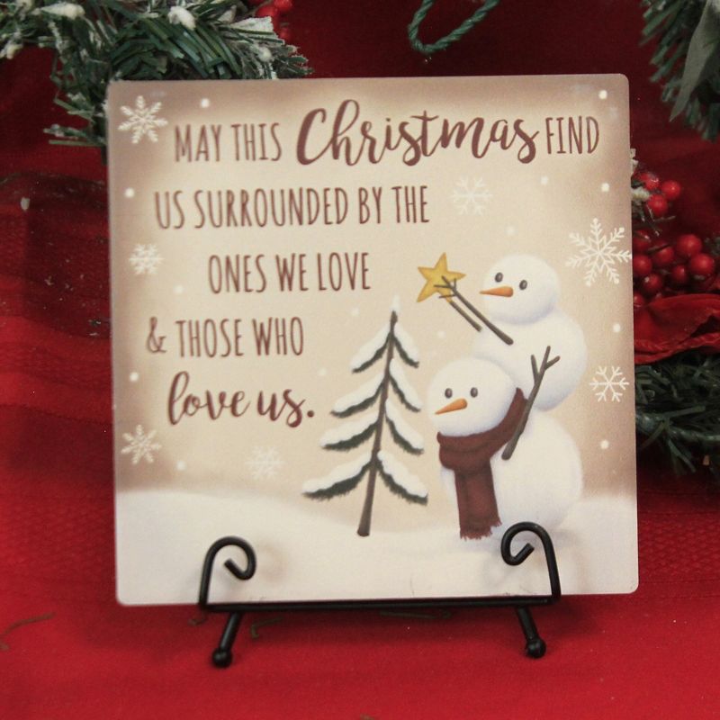 Christmas 6.0" Christmas Find Us Plaque Snowmen Star Tree  -  Decorative Figurines