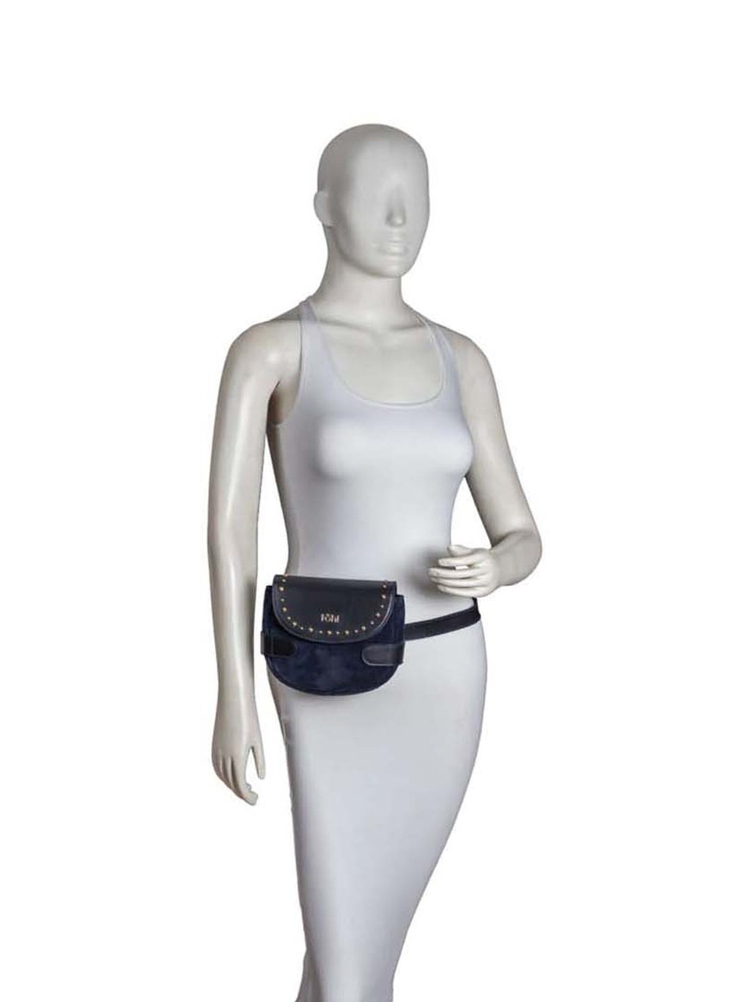 Tohl Blue Solid Waist Pouch for Women