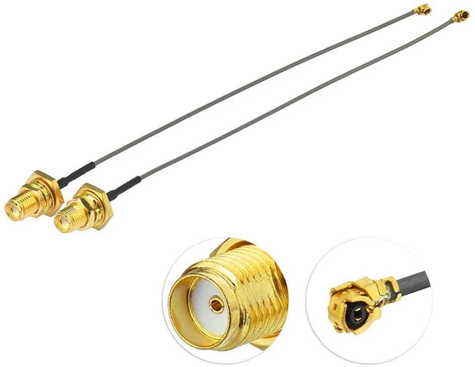 Superbat 3 U.fl/IPEX Cable Mini PCI to SMA Female Low Loss Coaxial Cable for Wireless Routers Mini PCIe Cards Network Extension Bulkhead Pigtail PCI WiFi WAN Repeater Low Loss Coaxial Cable 2-Pack