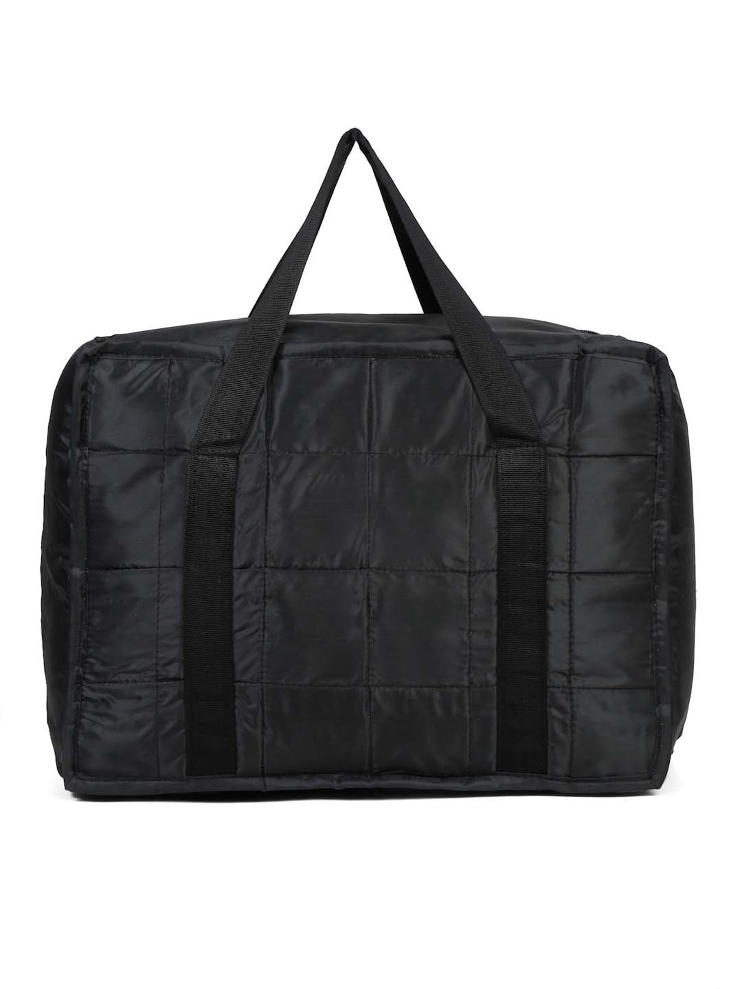 HOSTA HOMES Black Pvc Parachute Material Zipper Bag - Set of 2