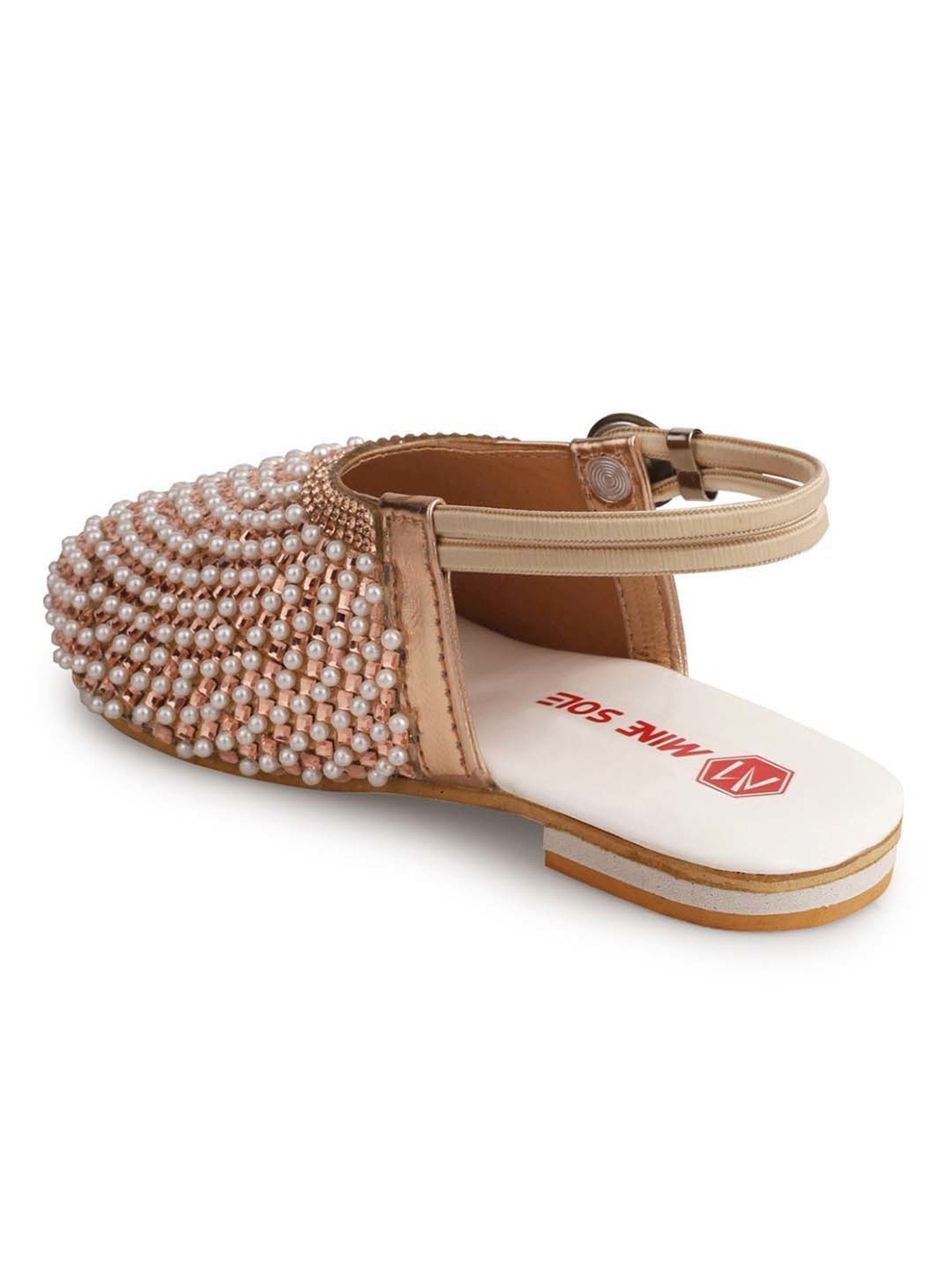 Minesole Kids Rose Gold Ethnic Sandals
