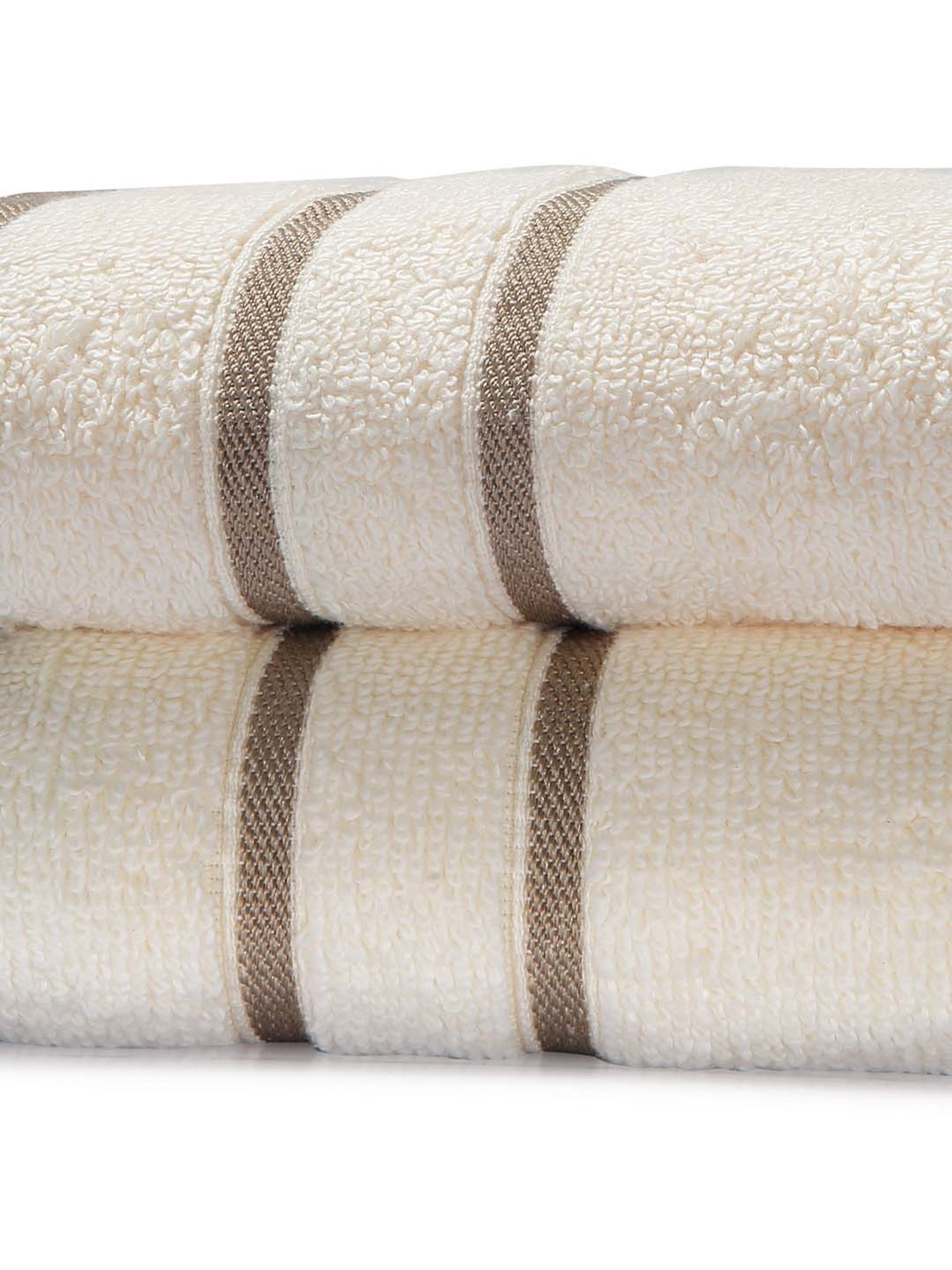 Mark Home 100% Cotton 500 GSM Zero Twist Simply Soft Ivory Hand Towels - Set of 2