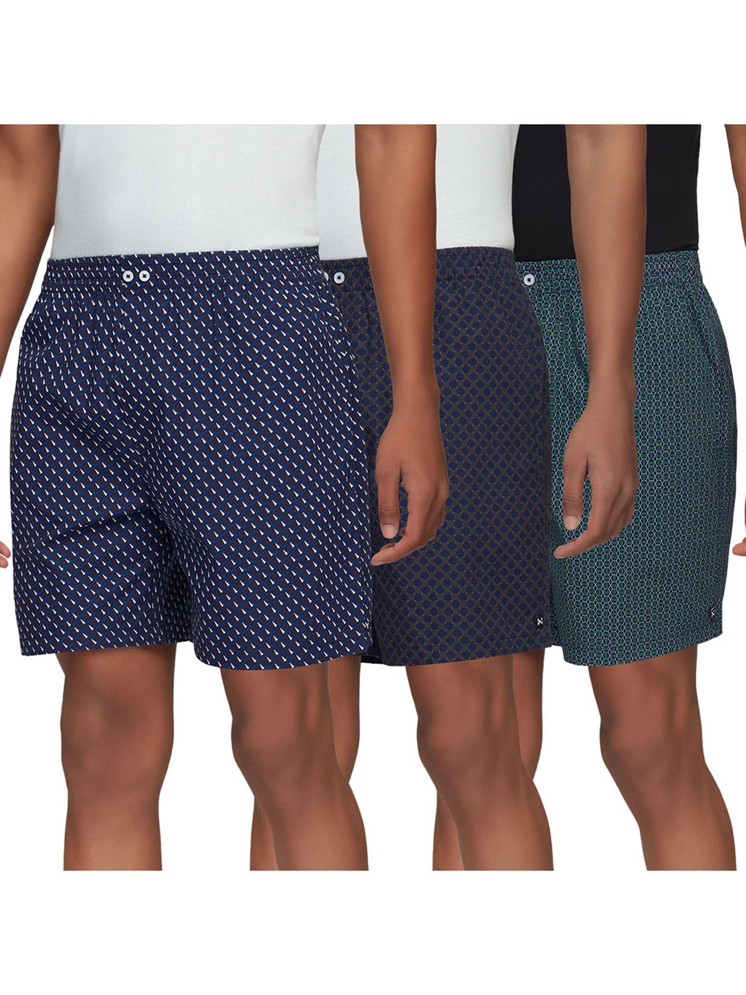 XYXX Multicolor Printed Boxers - Pack of 3