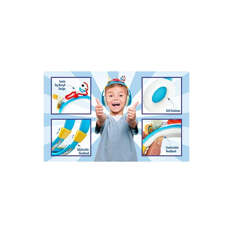 Headphones for Toy Story 4 Forky Adjustable Stereo TangleFree 35Mm Jack Wired Cord Over Ear Headset for Children Parental Volume Control Kid Friendly Safe Perfect for School Home Travel