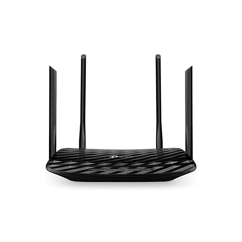 AC1200 Smart WiFi Router - 5GHz Gigabit Dual Band MU-MIMO Wireless Internet Router, Long Range Coverage by 4 Antennas(Archer A6) (Renewed)