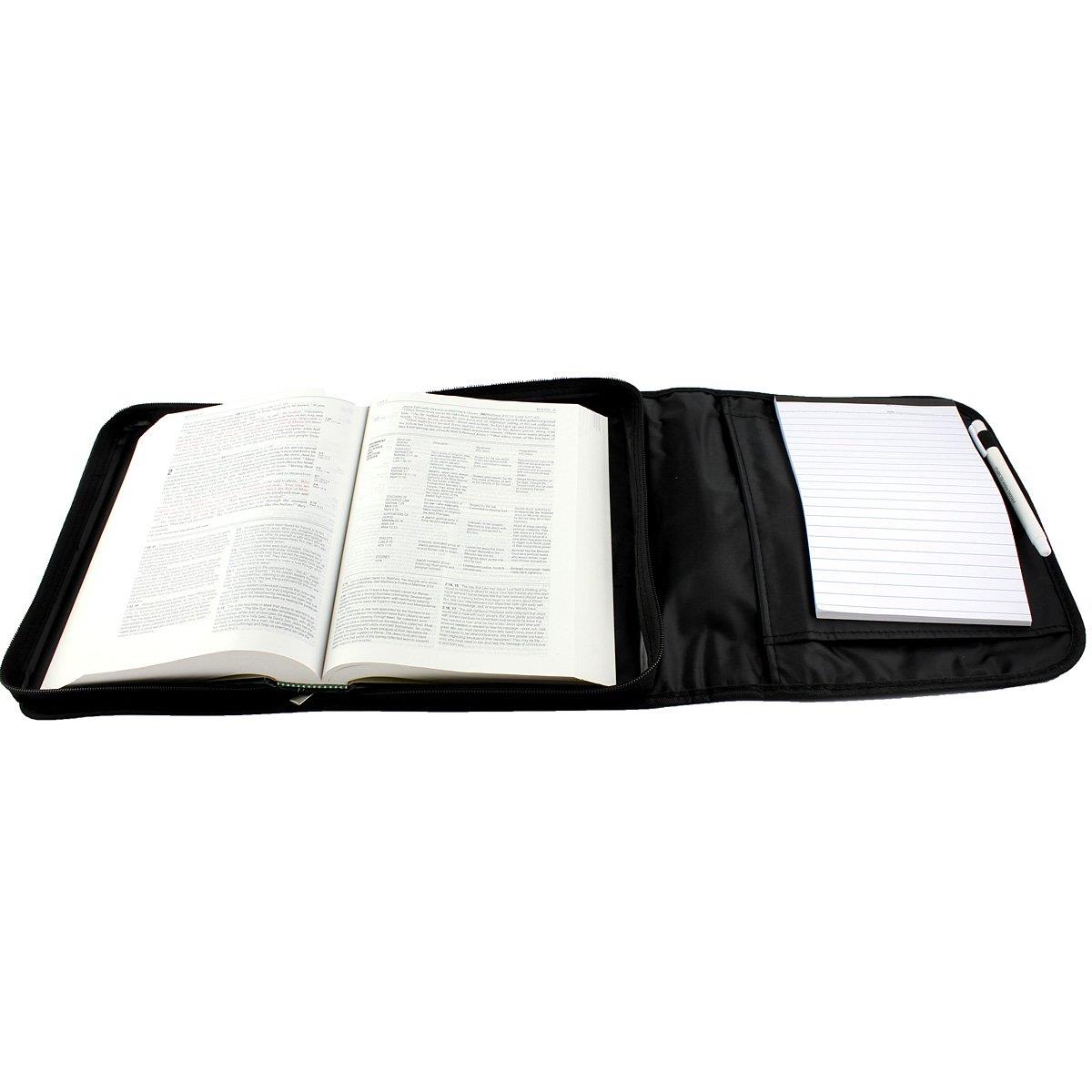 Three-Fold Textured Poly Bible Organizer (Medium, Maroon)