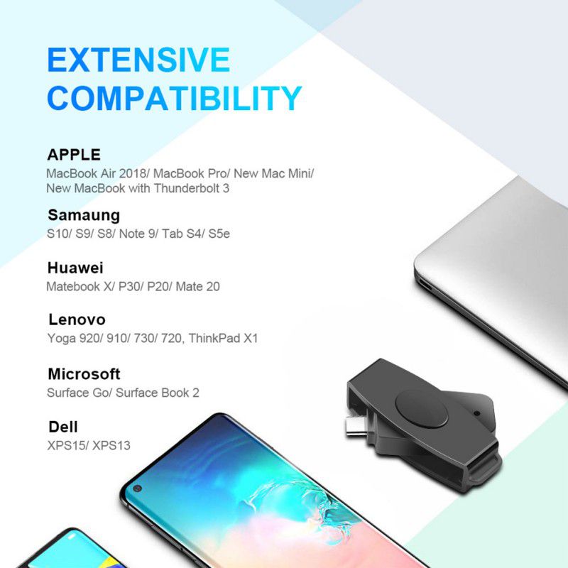 USB Card Reader Smart CAC Card Reader Type-C Bank Tax Declaration SIM Card/IC Card/ID Card Military Card Reader For Windows