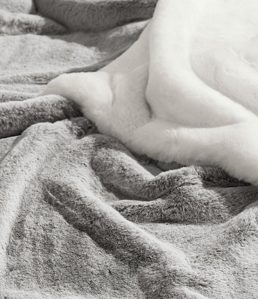 Vera Wang Lapin Faux Fur Throw