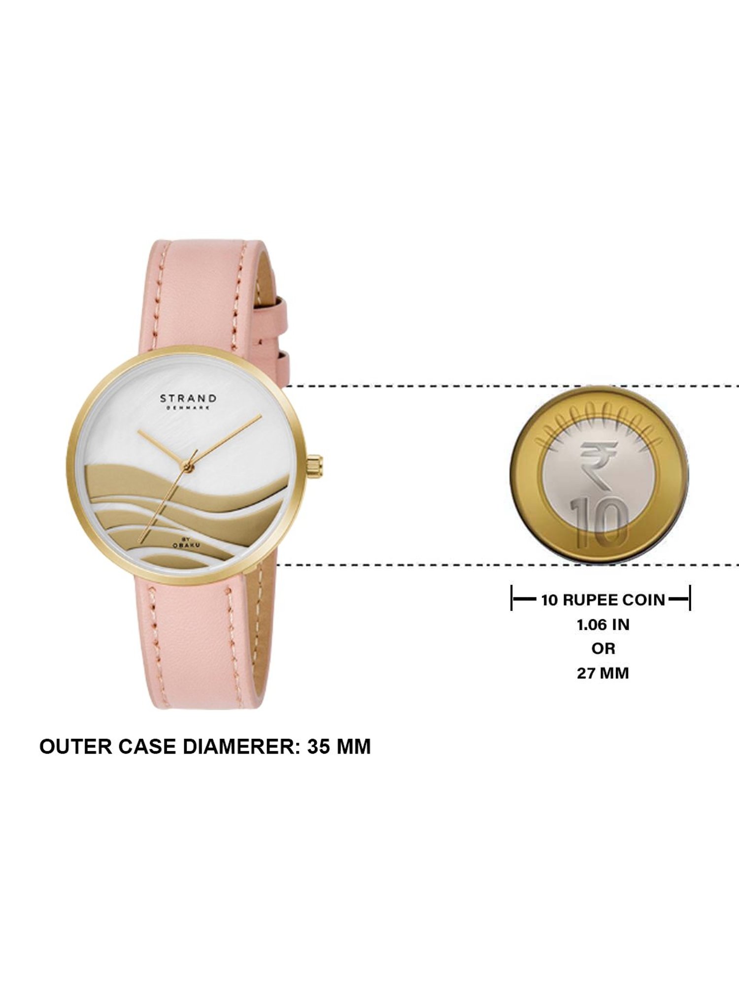STRAND by Obaku S700LXGPRP-DW Wave Flamingo Analog Watch for Women