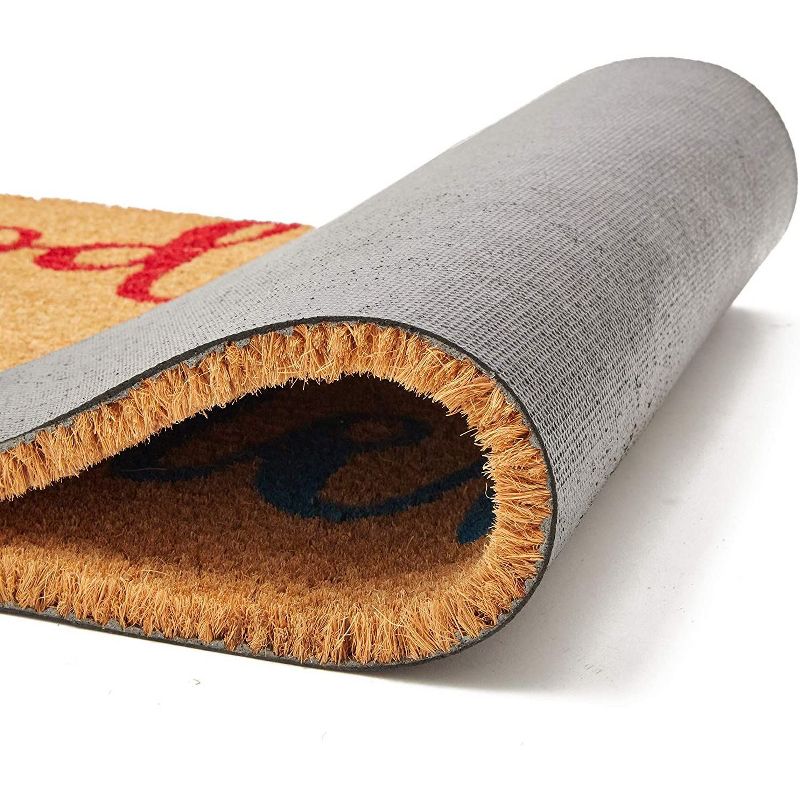 Evergreen Flag Cambridge Welcome Burlap Sassafras Switch Mat - 22" Long x 10" High