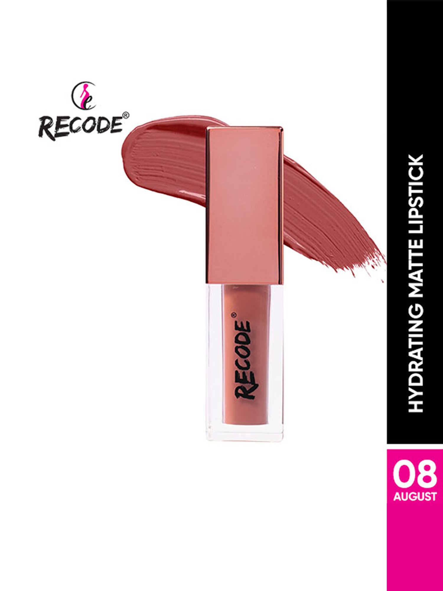 Recode Hydrating Matte Liquid Lipstick 08 August - 3.5 ml