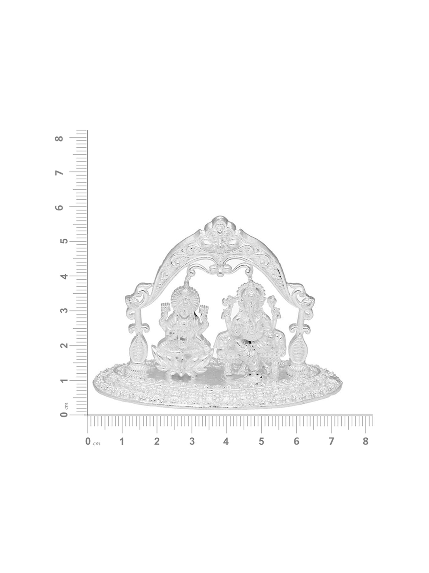 Sri Jagdamba Pearls Laxmi Ganesha 0.8 Silver Divine Idol