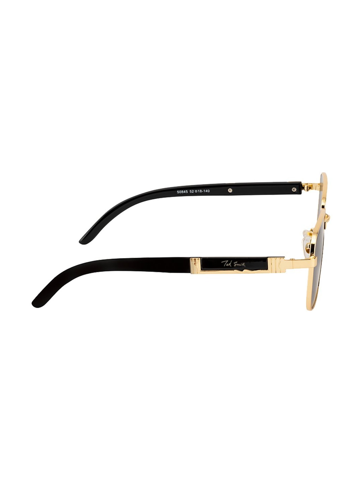 Ted Smith Dark Blue Square Unisex Sunglasses