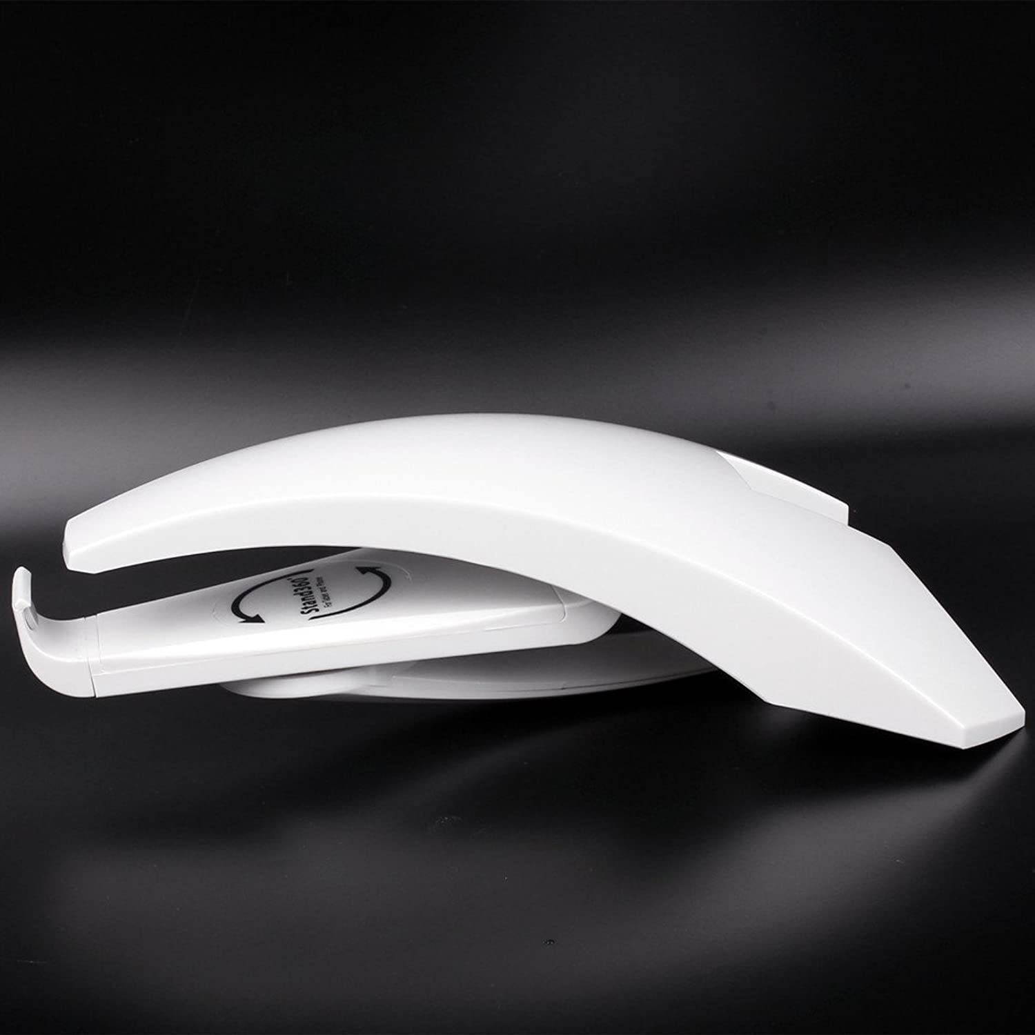 Kastar 360 Swivel Rotating Stand Holder Tabletop Stand with Collapsible Base for all the iPad Mini series: iPad Mini, iPad Mini 2, iPad Mini 3, iPhone, and other 14-16cm Tablet and Phone (WHITE COLOR)