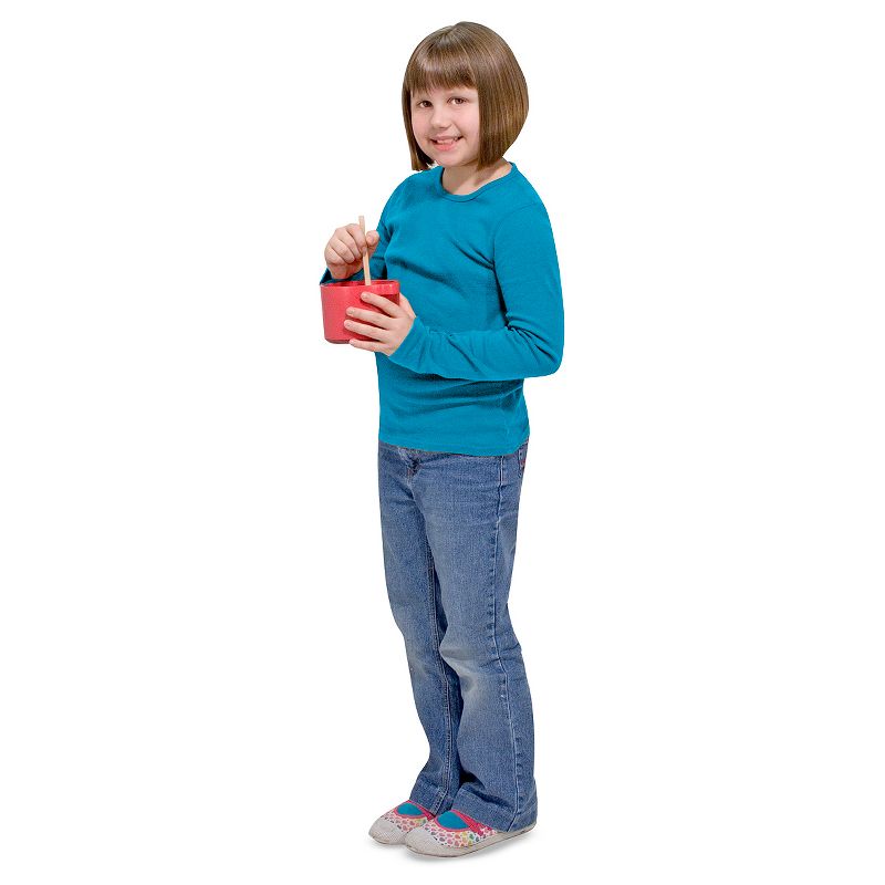 Melissa & Doug Stir and Serve Cooking Utensils (7pc) - Stainless Steel and Wood