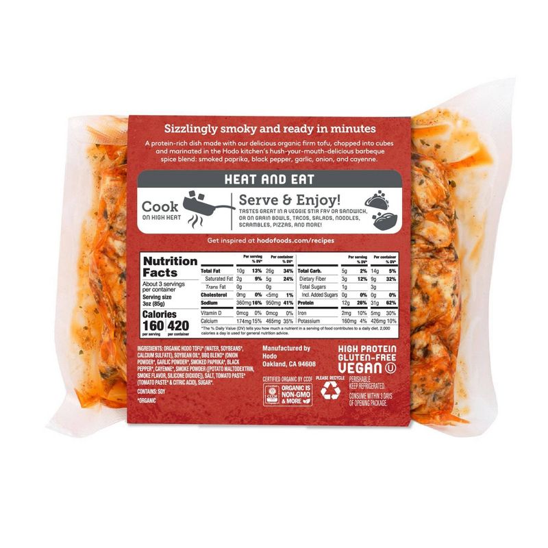 Hodo Plant-Based Organic Vegan Moroccan Tofu Cubes - 8oz
